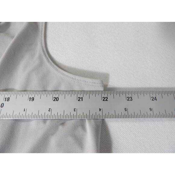 Simonton Says 1X Tank Top Slinky Cami Light Gray Crossover Front Stretch Layerin - Picture 10 of 11